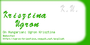 krisztina ugron business card